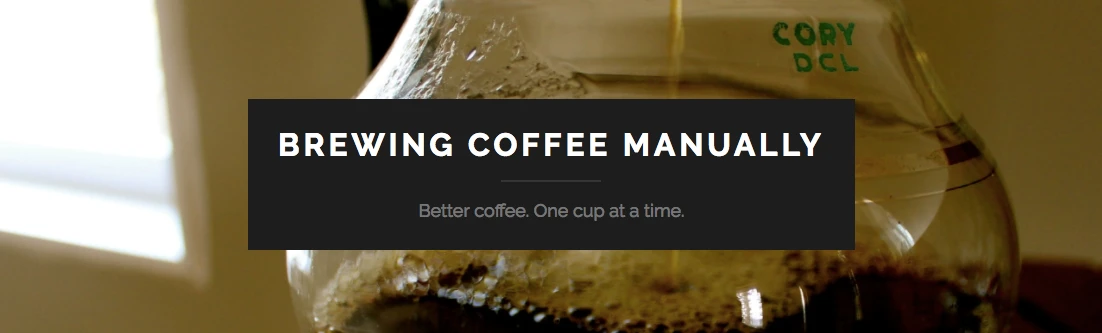 Screenshot of Brewing Coffee Manually website