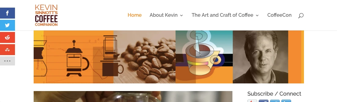 Screenshot of Coffee Companion website