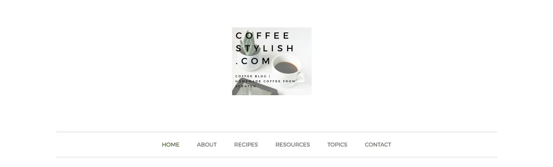 Screenshot of Coffee Stylish website