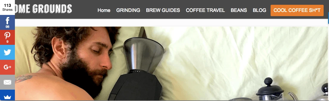 Screenshot of Home Grounds website