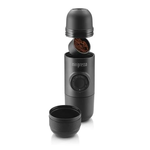 MiniPresso with Coffee Grinds Inside