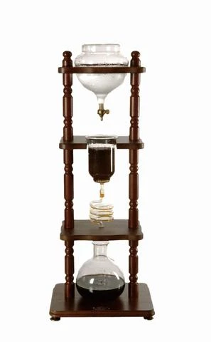 Yama drip coffee maker in use